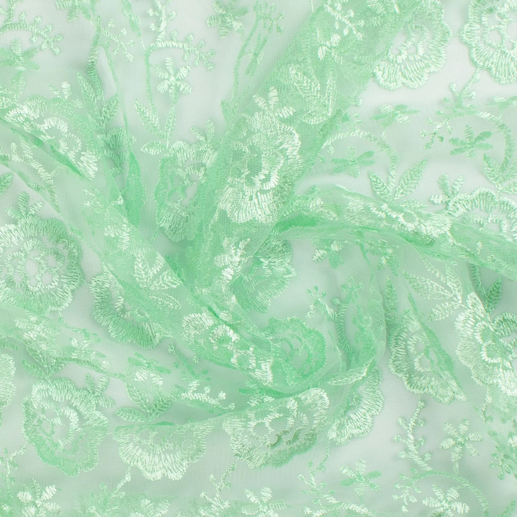 Embroidered Lace BF-2681 Spear Mint - Image 2