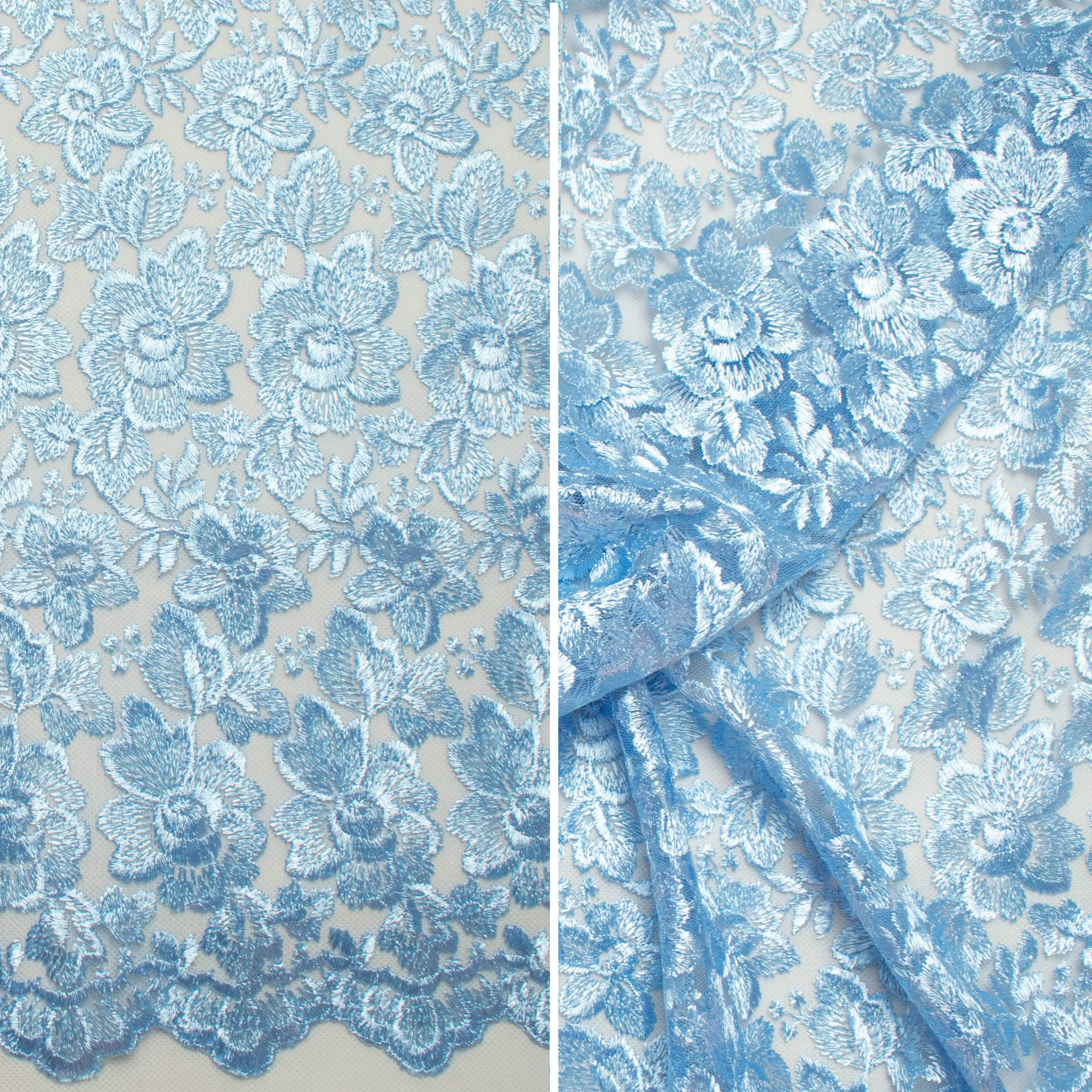 Embroidered Lace BF-622287 Sky Blue
