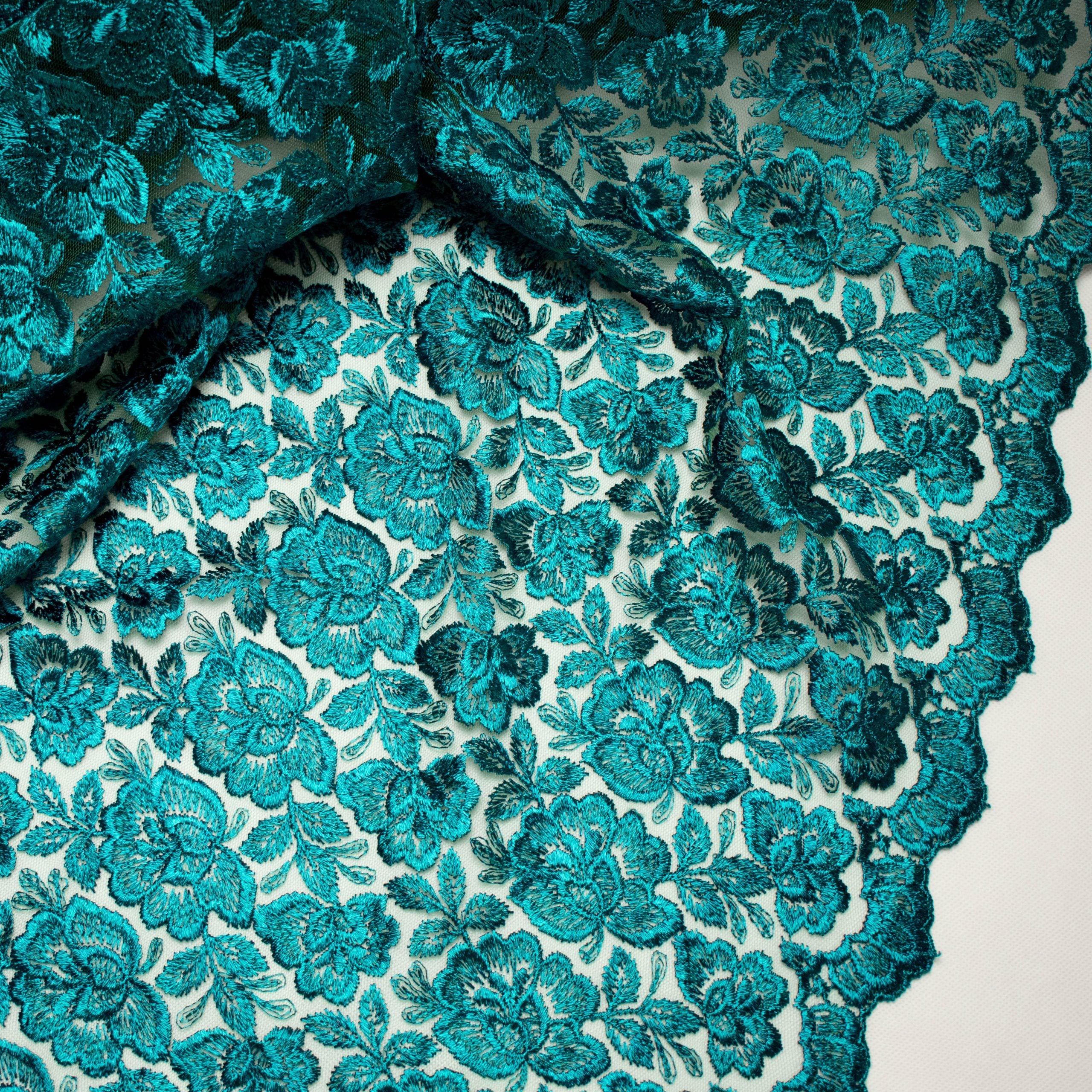 Embroidered Lace BF-62233 Apple green - Image 3