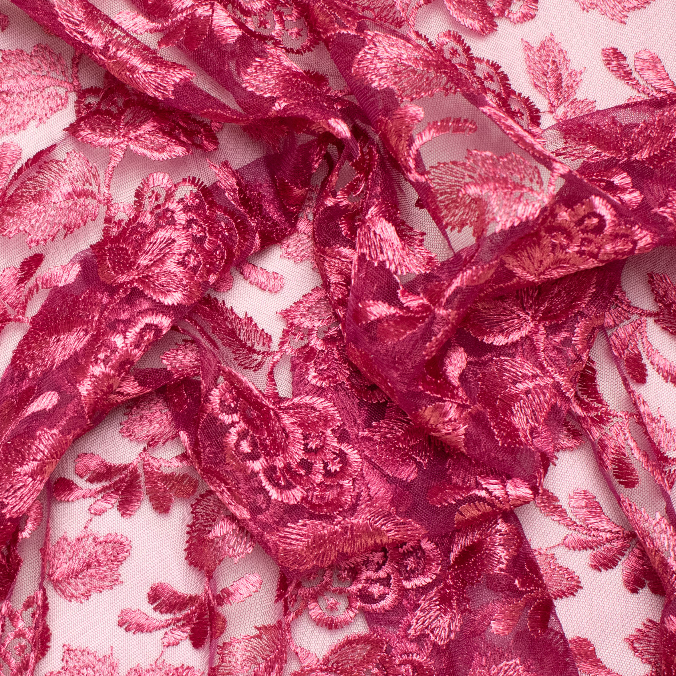 Embroidered Lace BF--MF5 Dark Pink - Image 2