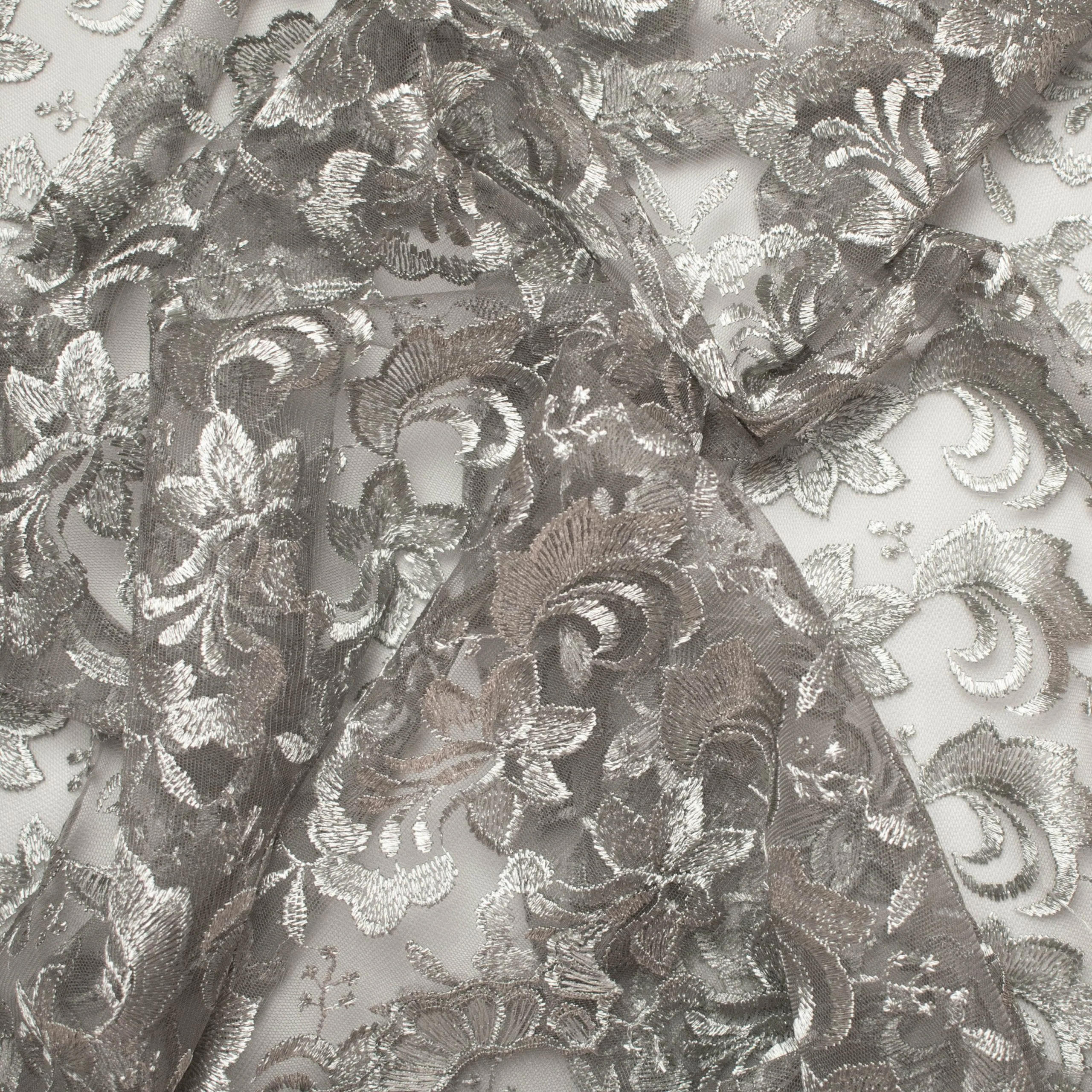 Embroidered Lace BF-MF6 Grey - Image 3