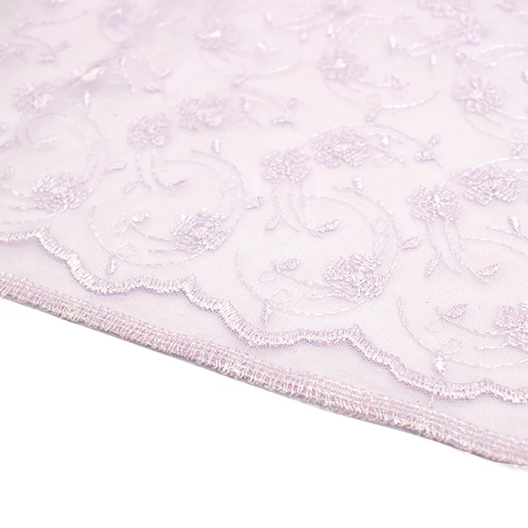 Embroidered Lace Lilac Floral