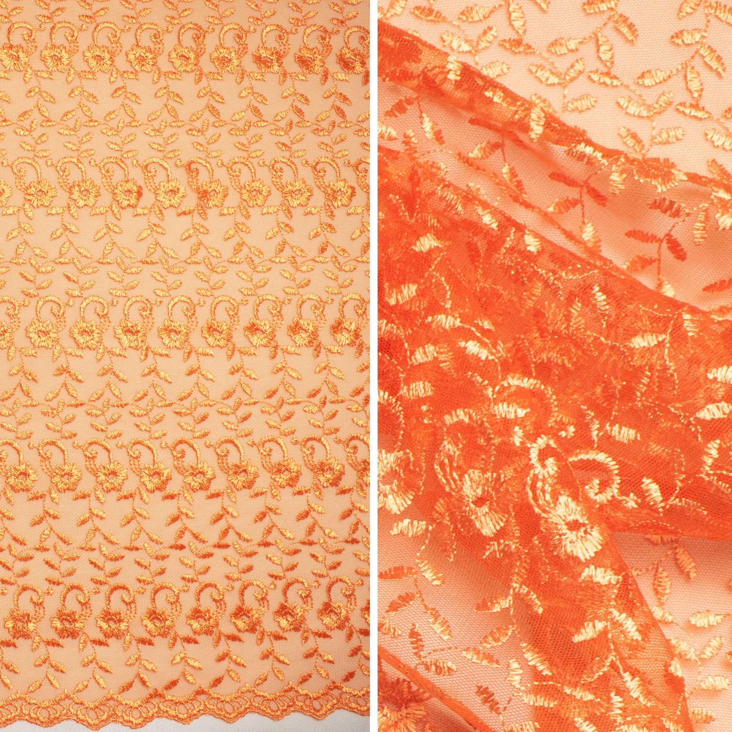 Embroidered Lace SF-01198 Orange