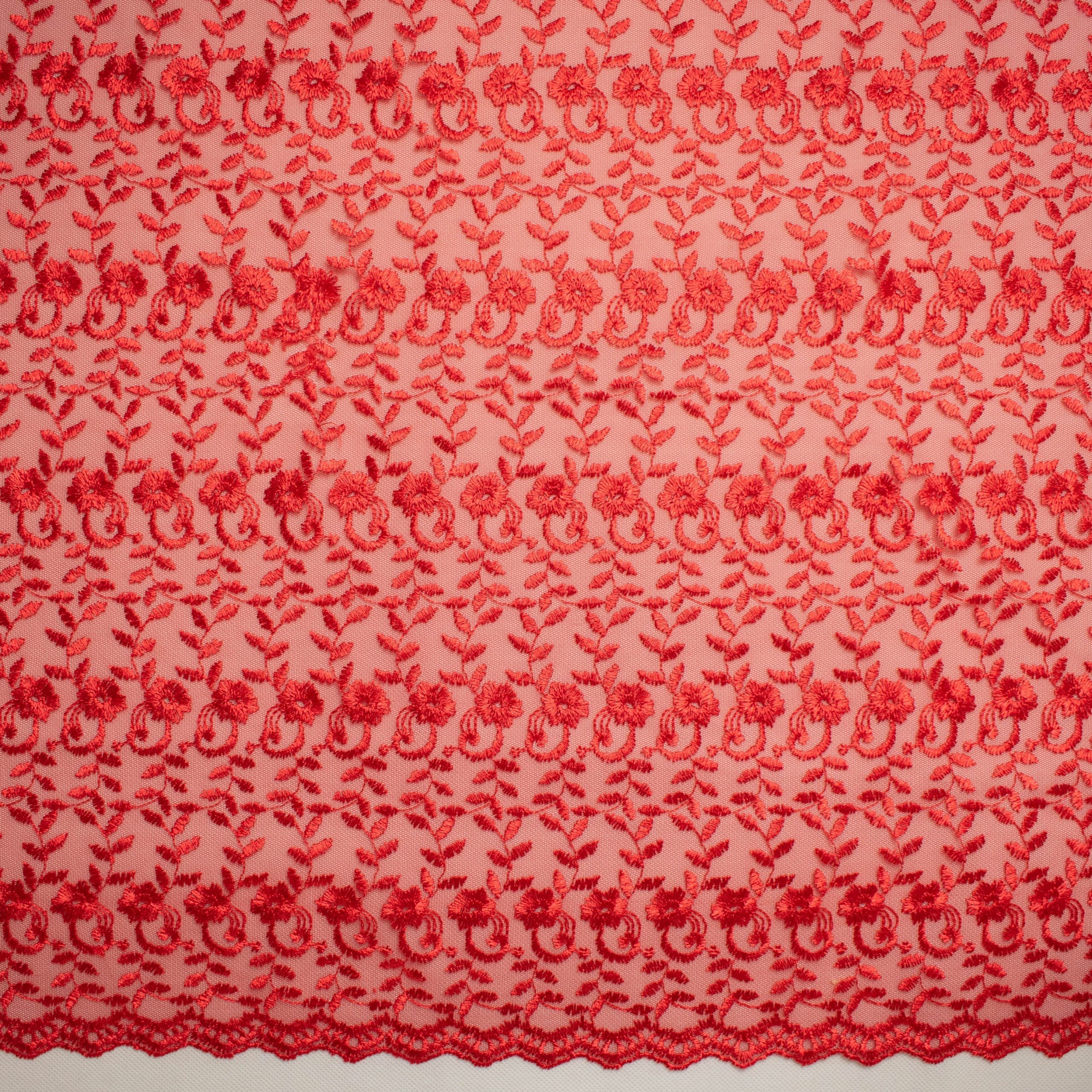 Embroidered Lace SF-01198 Red - Image 3