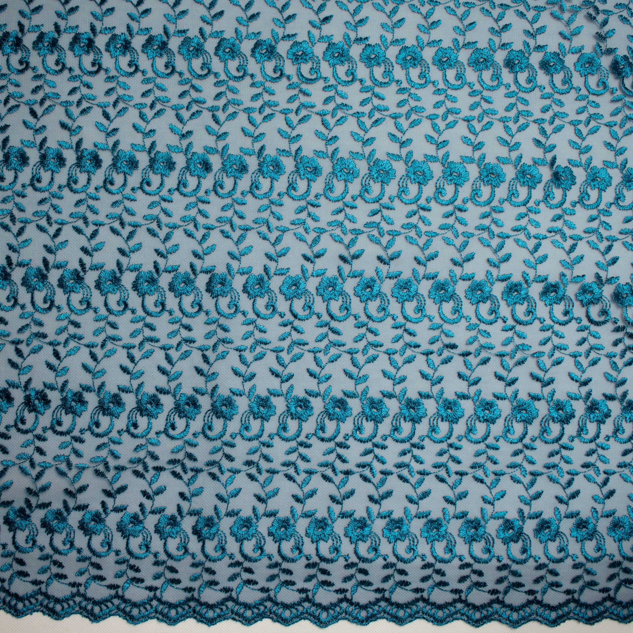 Embroidered Lace SF-01198 Turquoise - Image 3