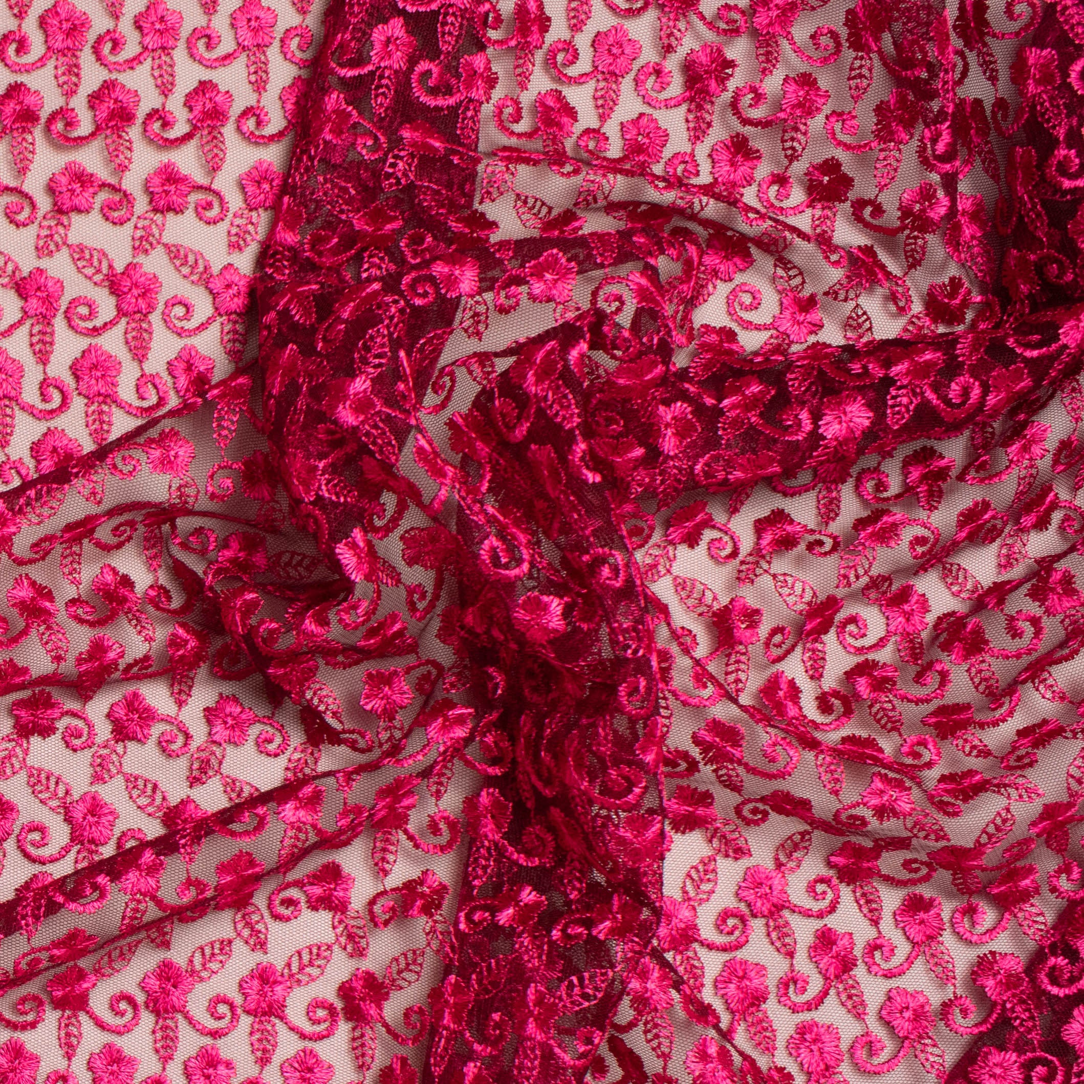 Embroidered Lace SF-01612 Magenta - Image 2