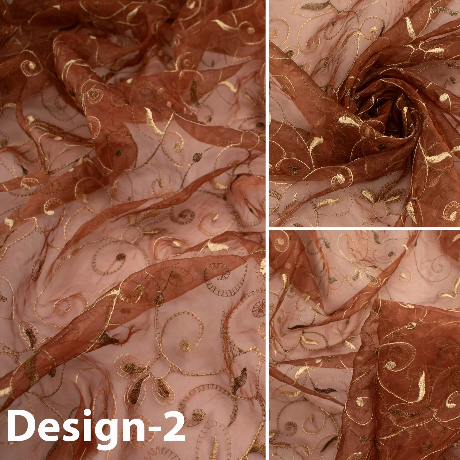 Christmas Embroidered Organza - Image 4