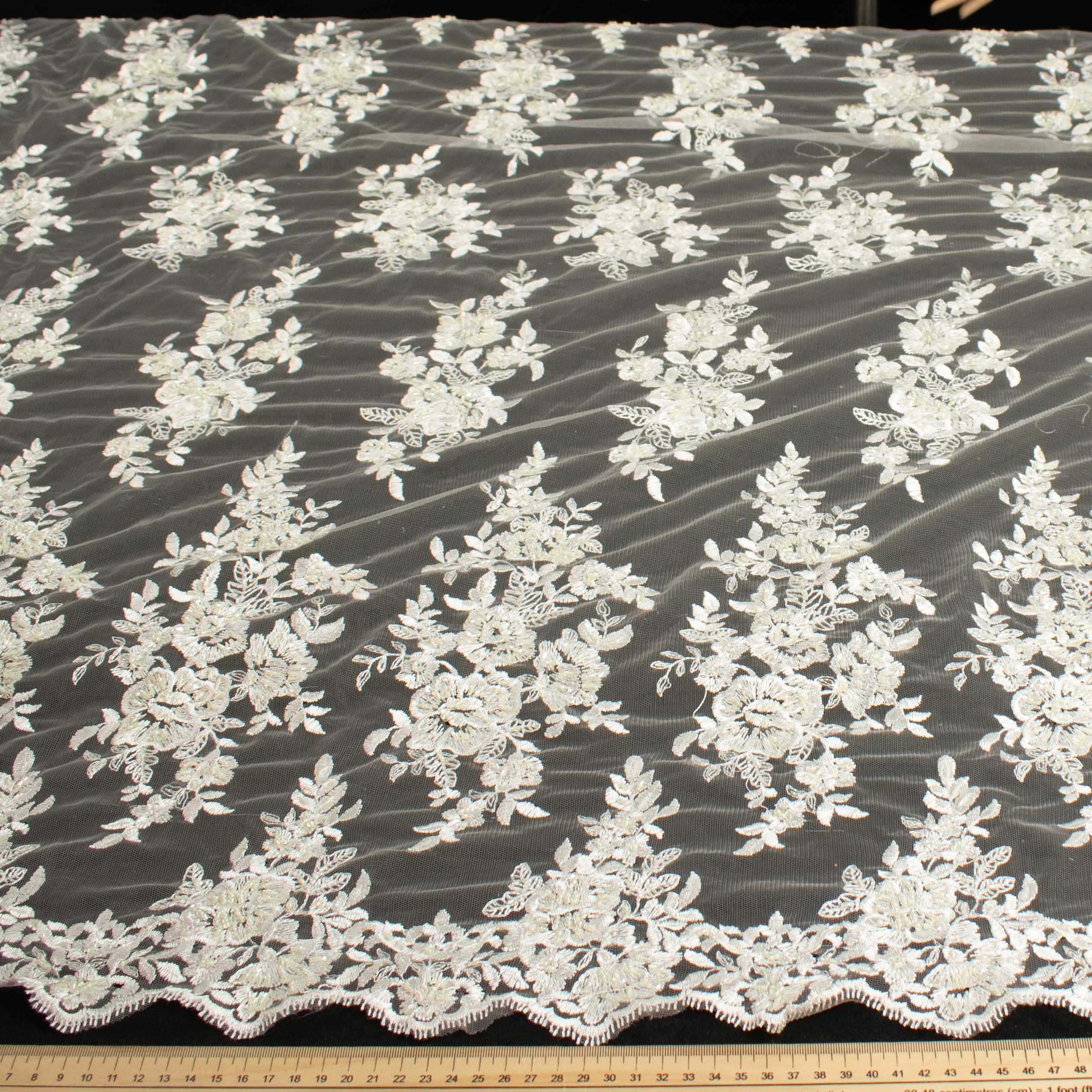 Embroidery Beaded Lace Ivory Design-40 - Image 5