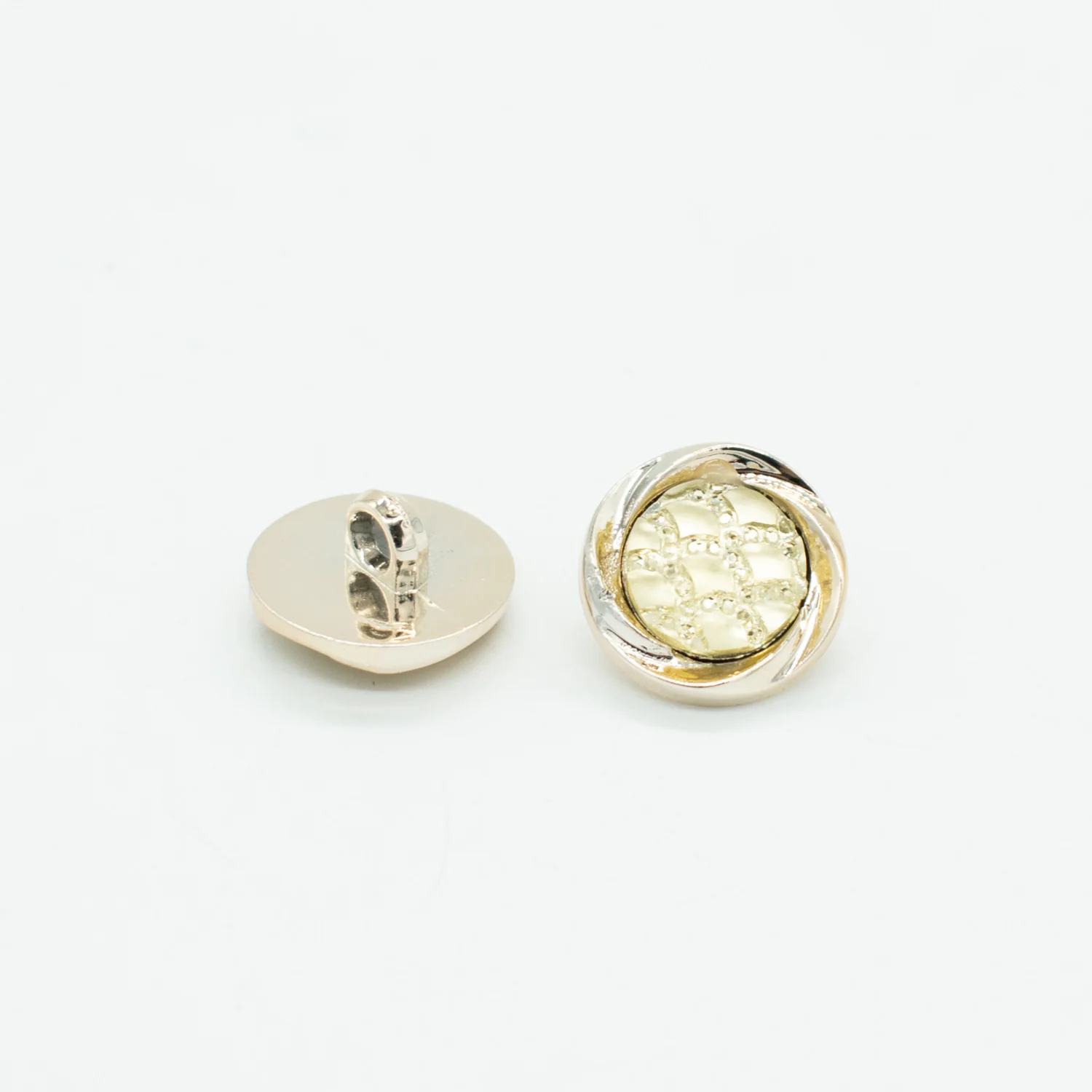 Fancy Light Gold Diamond Shank Button - Image 2