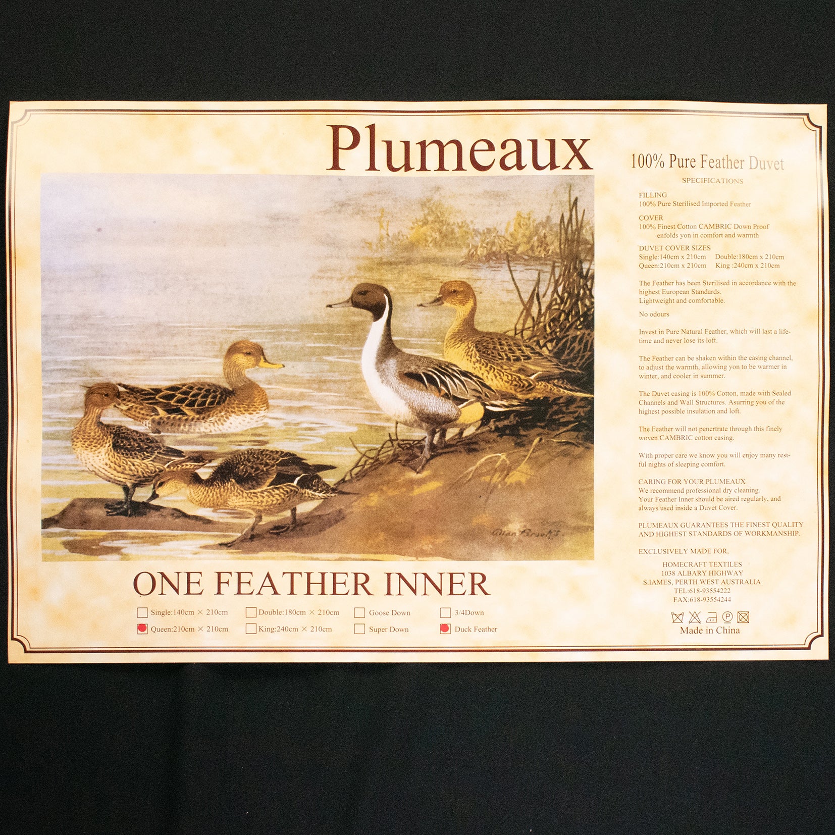 Plumeaux Feather Duvets Feather Doona - Queen - Image 5