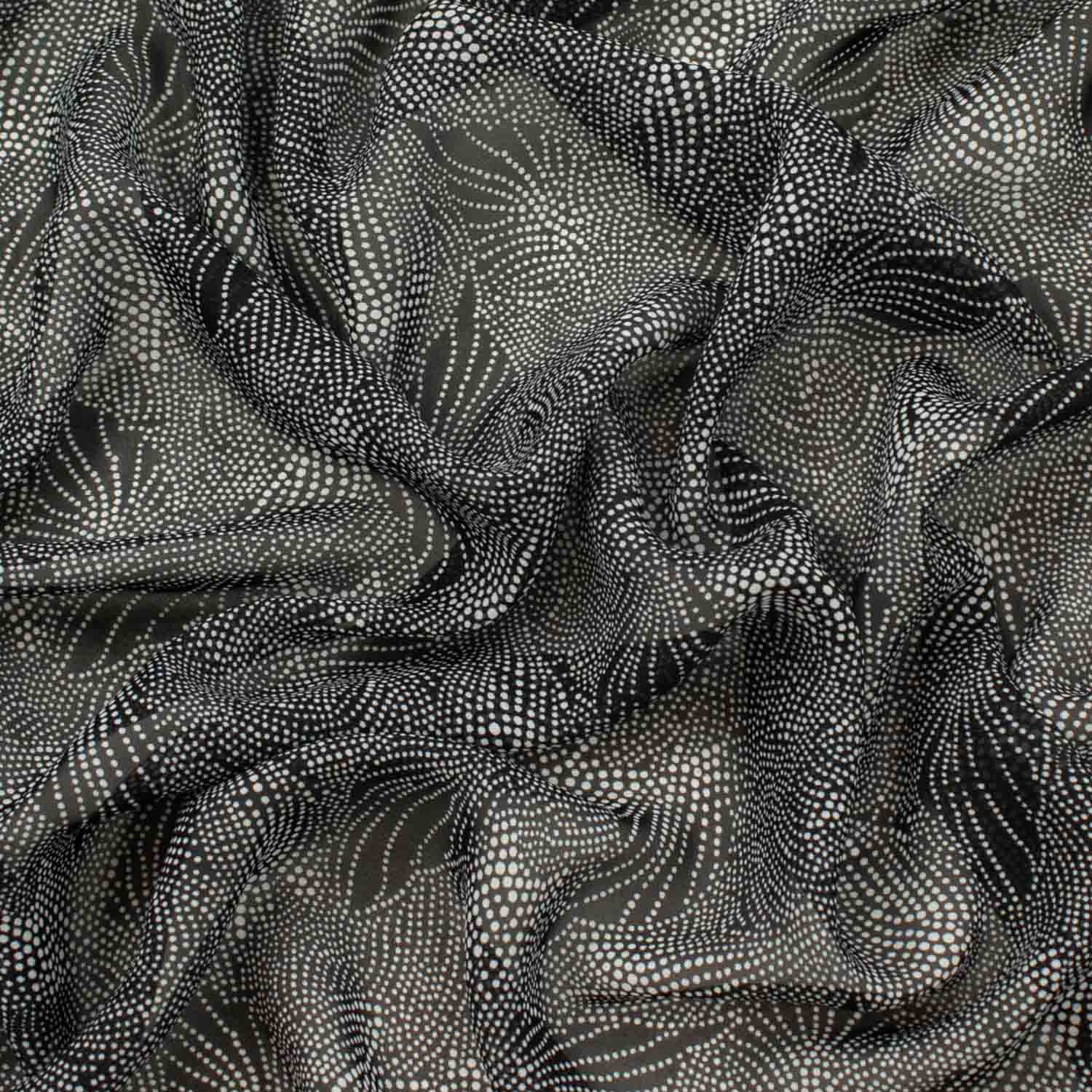 Floral Dot-Art Printed Chiffon - Image 6
