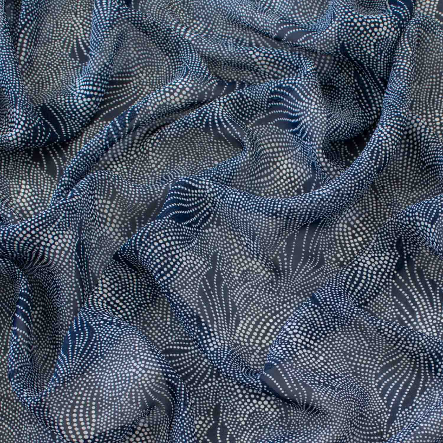 Floral Dot-Art Printed Chiffon - Image 7