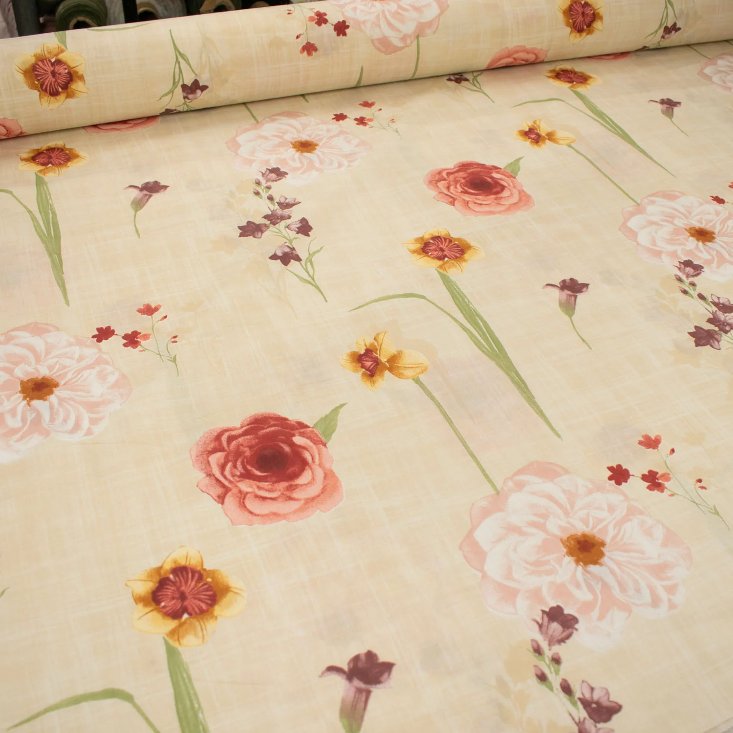 Spanish Floral Printed Curtaining/Upholstery Fabric 280CM - Image 3