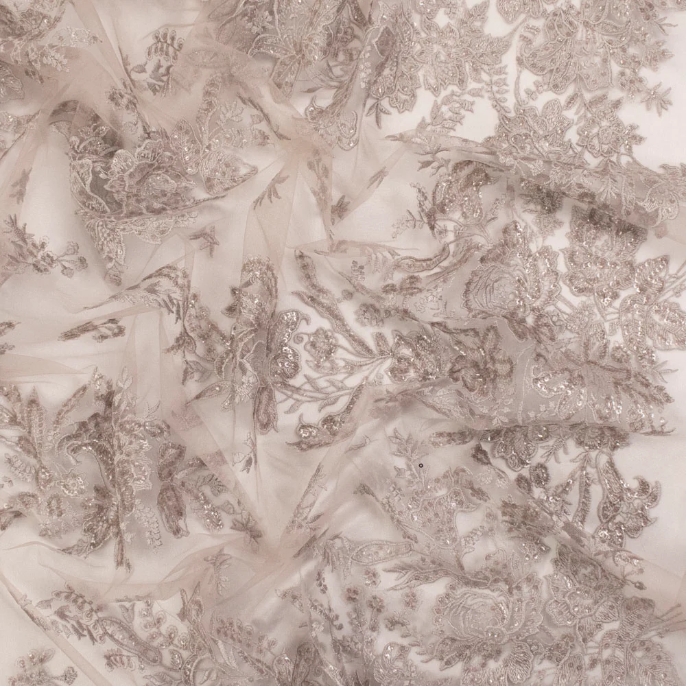 Floral Sequin Embroidered Couture Laces – WS19 - Image 8