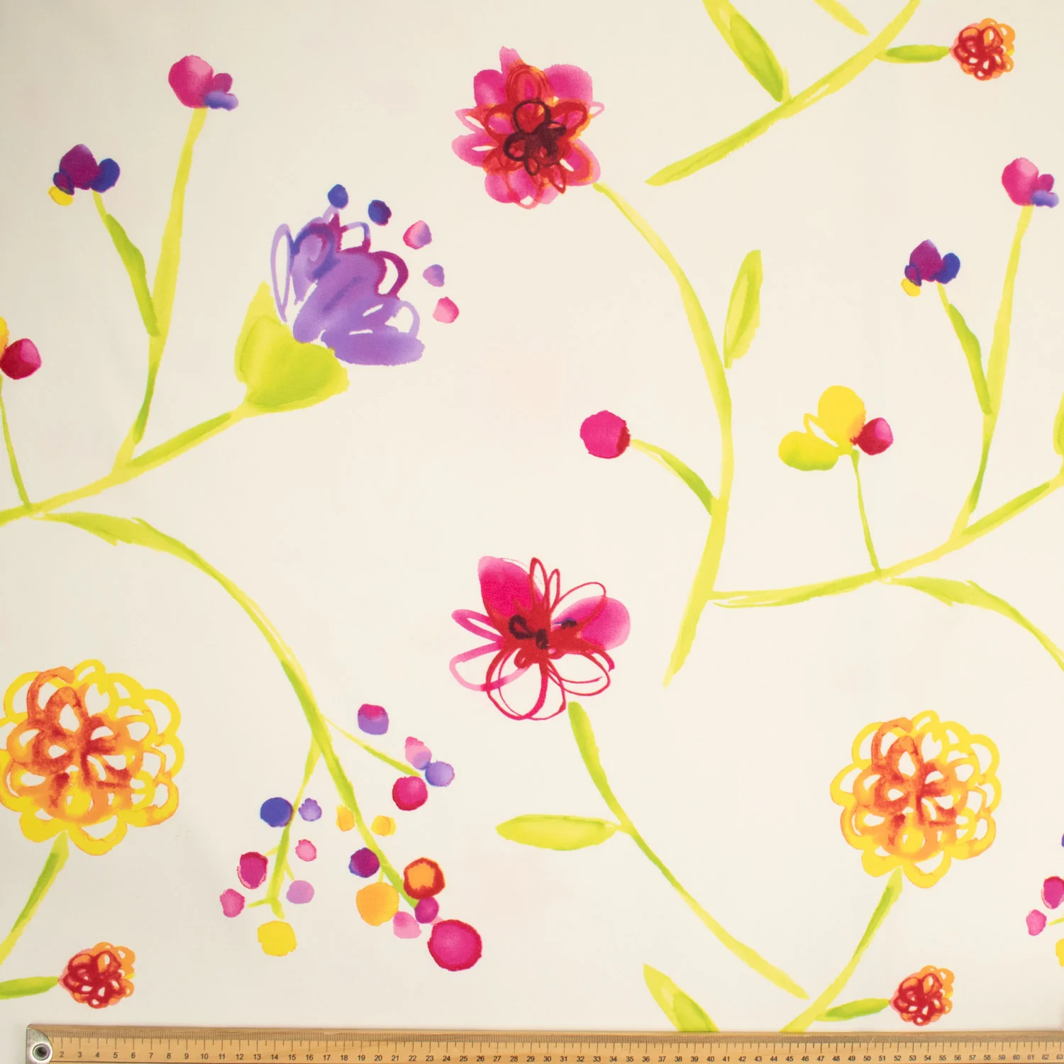 Flowers & Leaves Printed Curtaining/Upholstery Fabric 150cm - Image 14