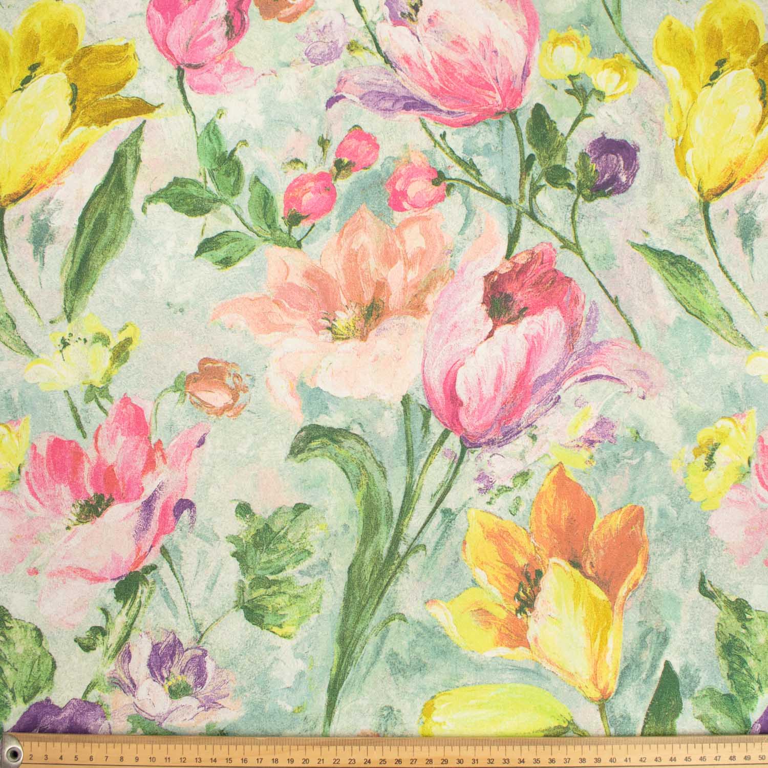Flowers & Leaves Printed Curtaining/Upholstery Fabric 150cm - Image 34