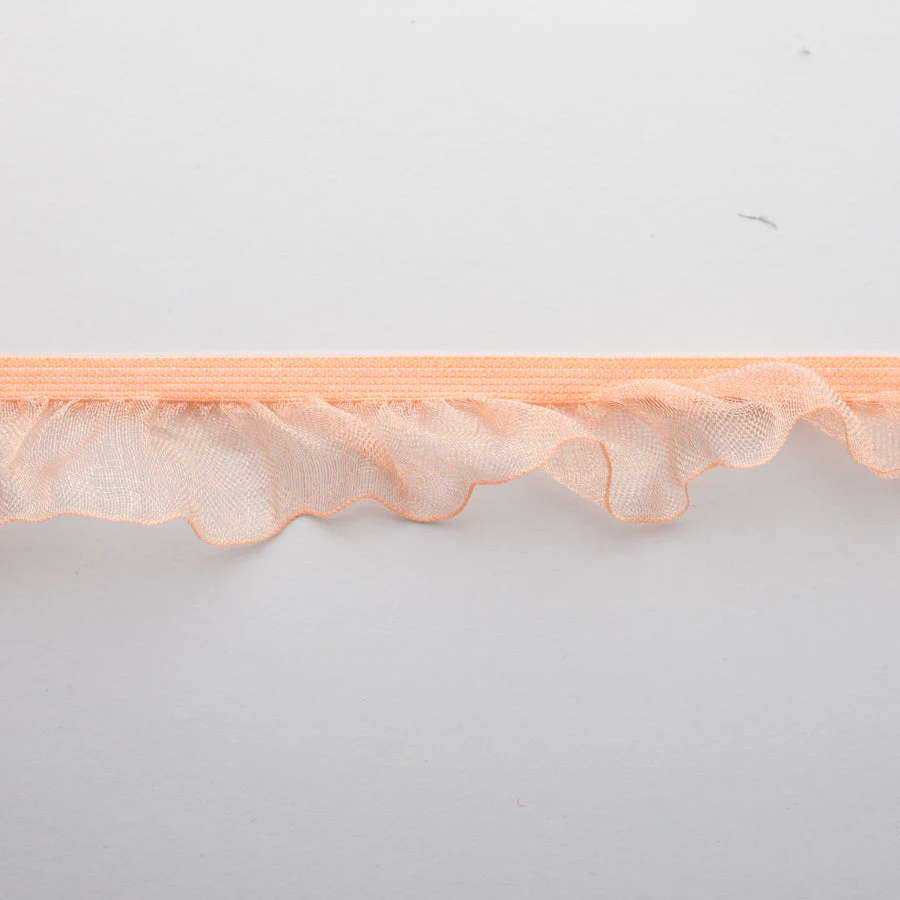 Frilled Organza Elastic Lace Trim 25mm - Design 1 - Image 25