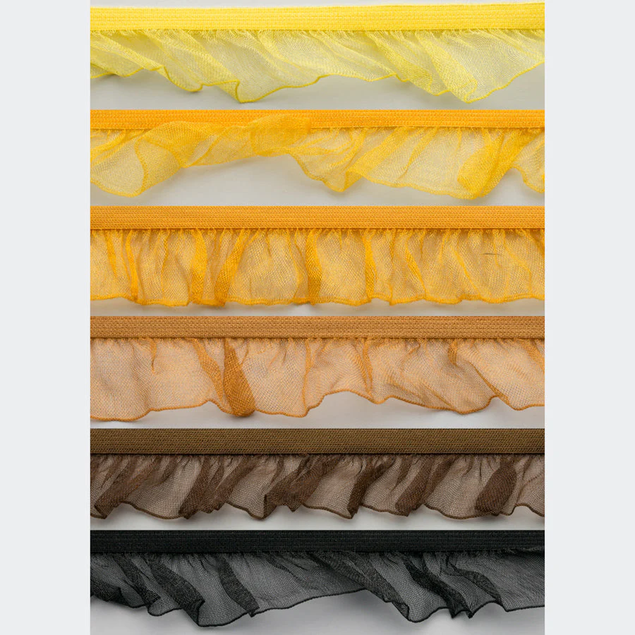 Frilled Organza Elastic Lace Trim 25mm - Design 1 - Image 7