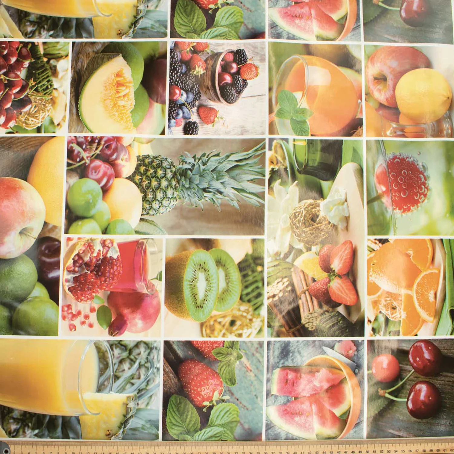 Fruit & Juice Plastic Tablecloth Fabric - Image 2