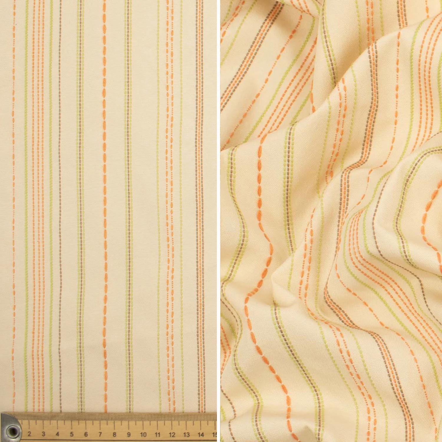 Geometric Stripes & Checks Printed Curtaining/Upholstery Fabric 150cm - Image 17