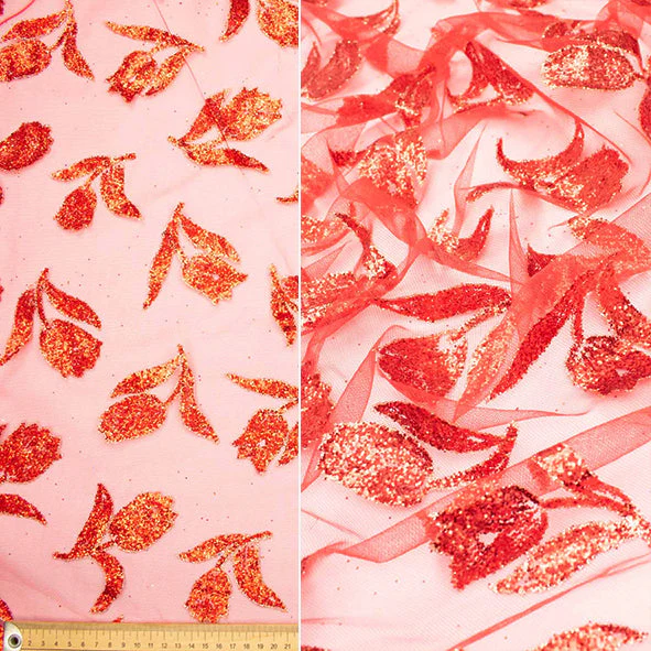Glitter Floral Tulle Mesh - Image 14