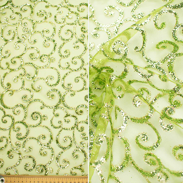 Glitter Floral Tulle Mesh - Image 8