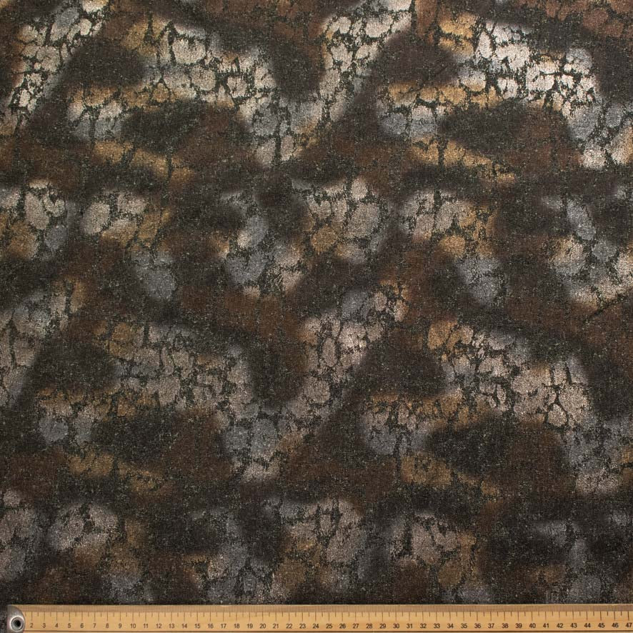 Gold Rust Ombre Metallic Printed Suiting - Image 4