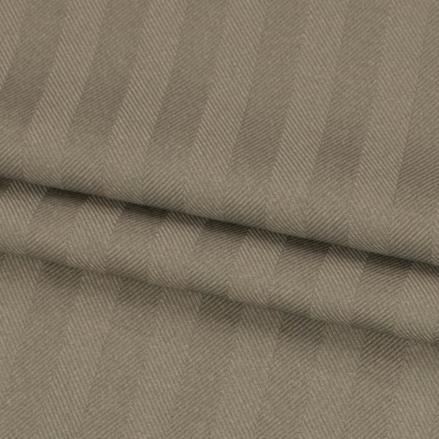 Grey Stripe Herringbone Twill Suiting