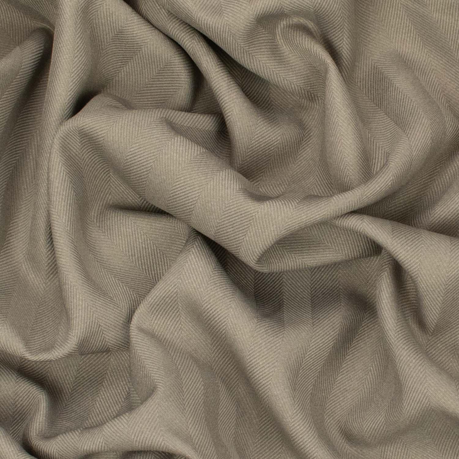 Grey Stripe Herringbone Twill Suiting - Image 2