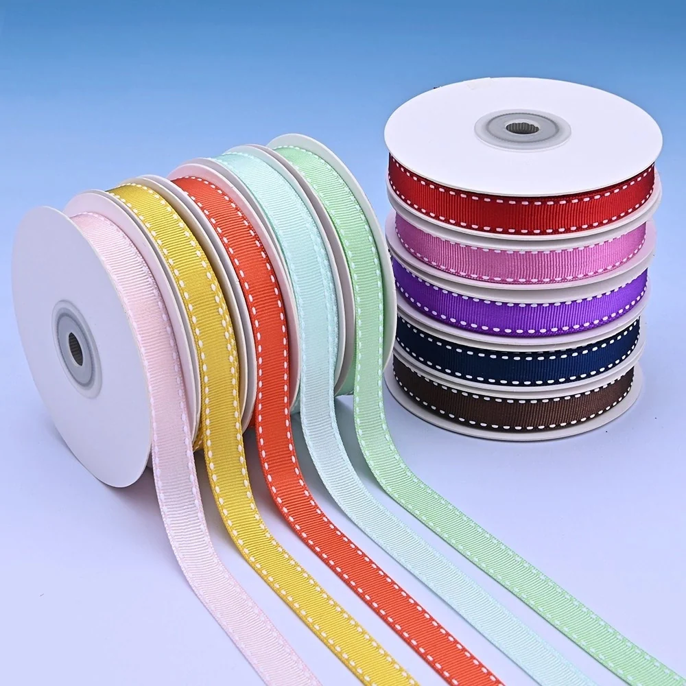 Grosgrain Ribbon with Saddle Stitch 10mm - Image 3