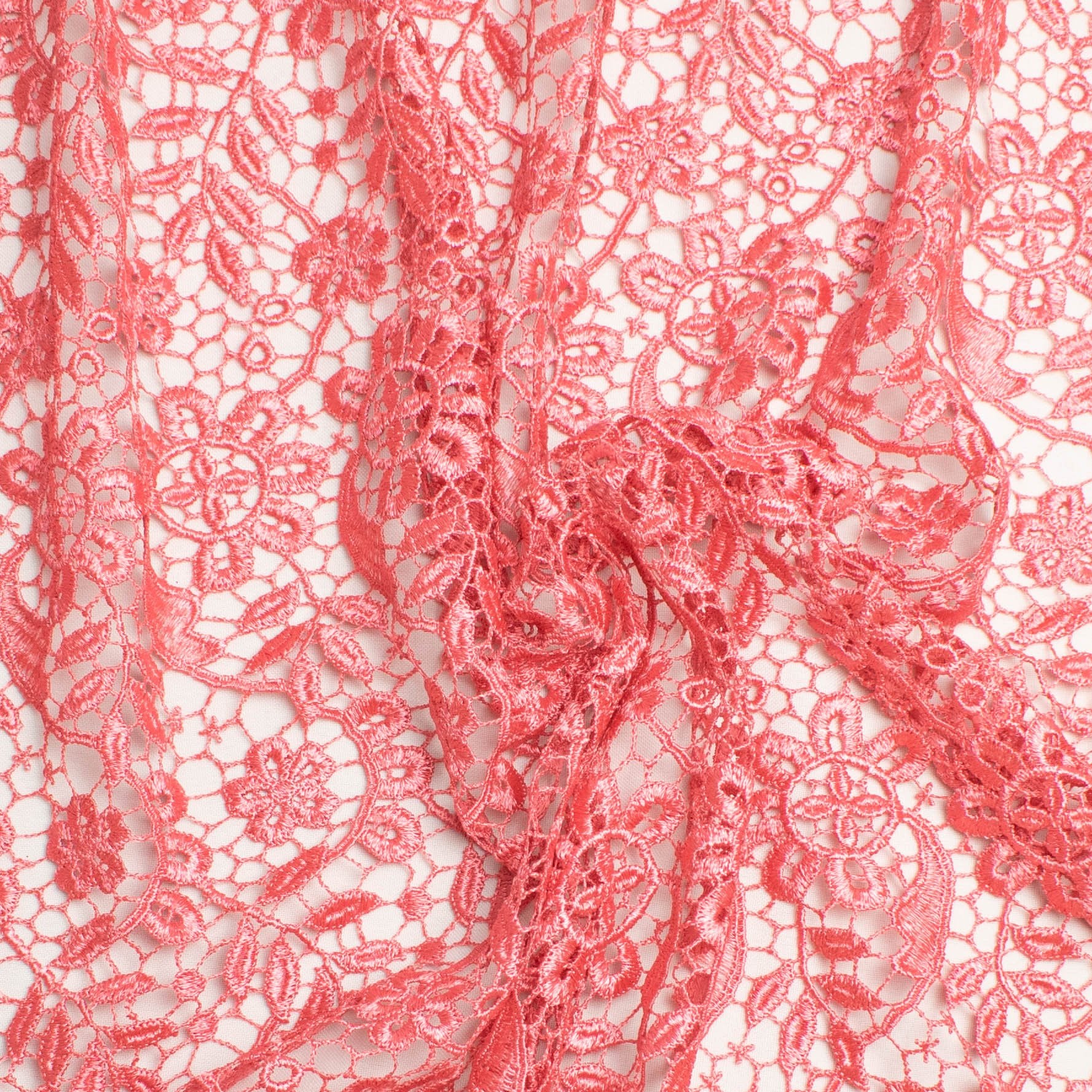 Guipure Lace Col-Coral Pink - Image 3