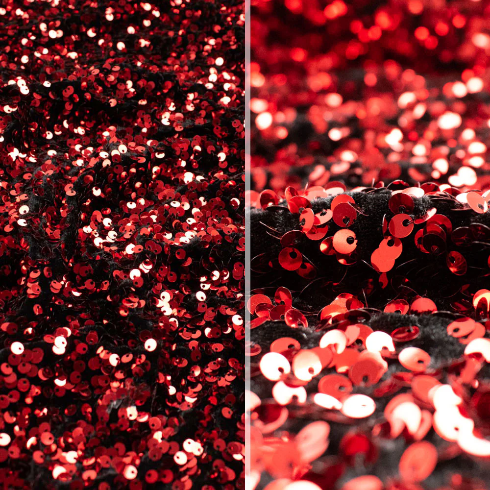 Heavy Sequin Spangle on a Premium Stretch Velvet Base - Image 5
