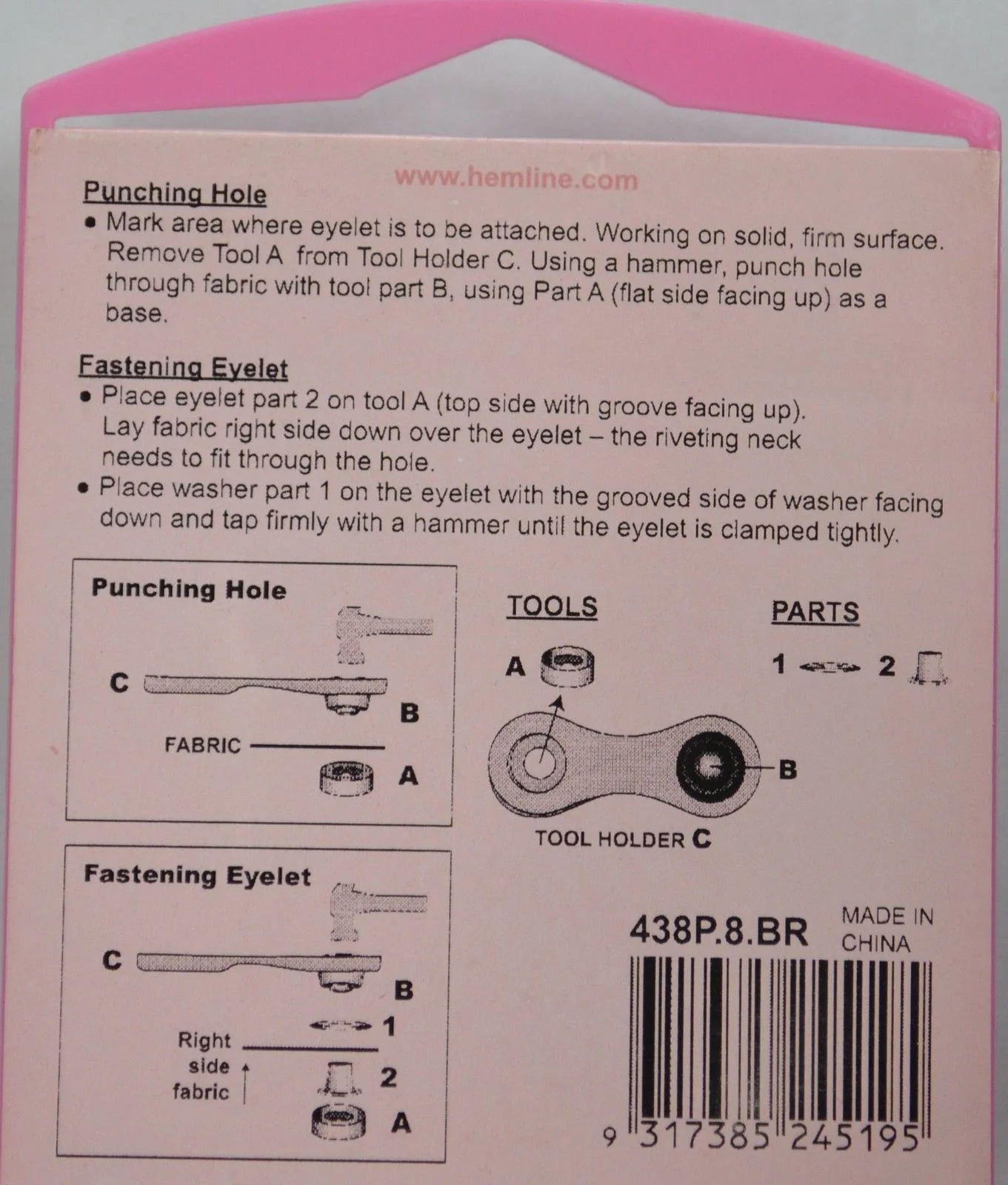 Hemline Eyelets Starter Set 8.7mm - Bronze - 24 Sets - Image 2