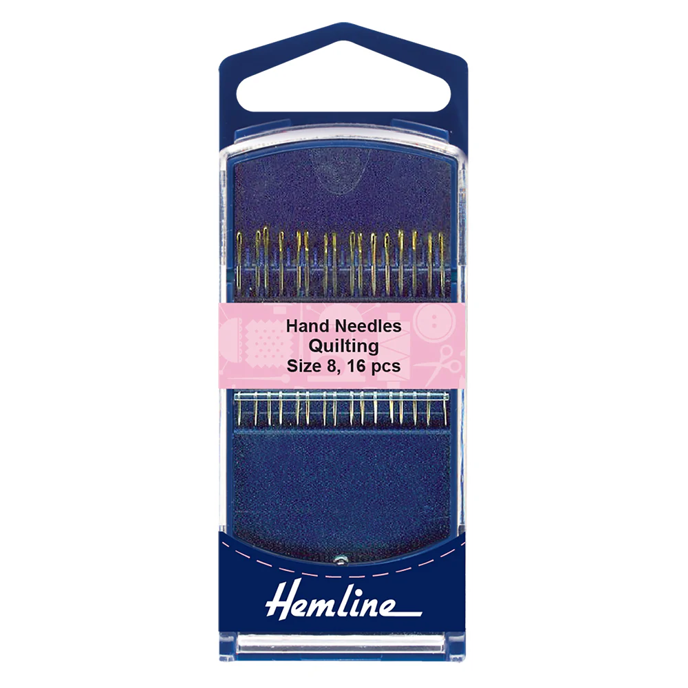 Hemline Hand Needle Quilting 16 Pack - Size 8 - Gold Eye
