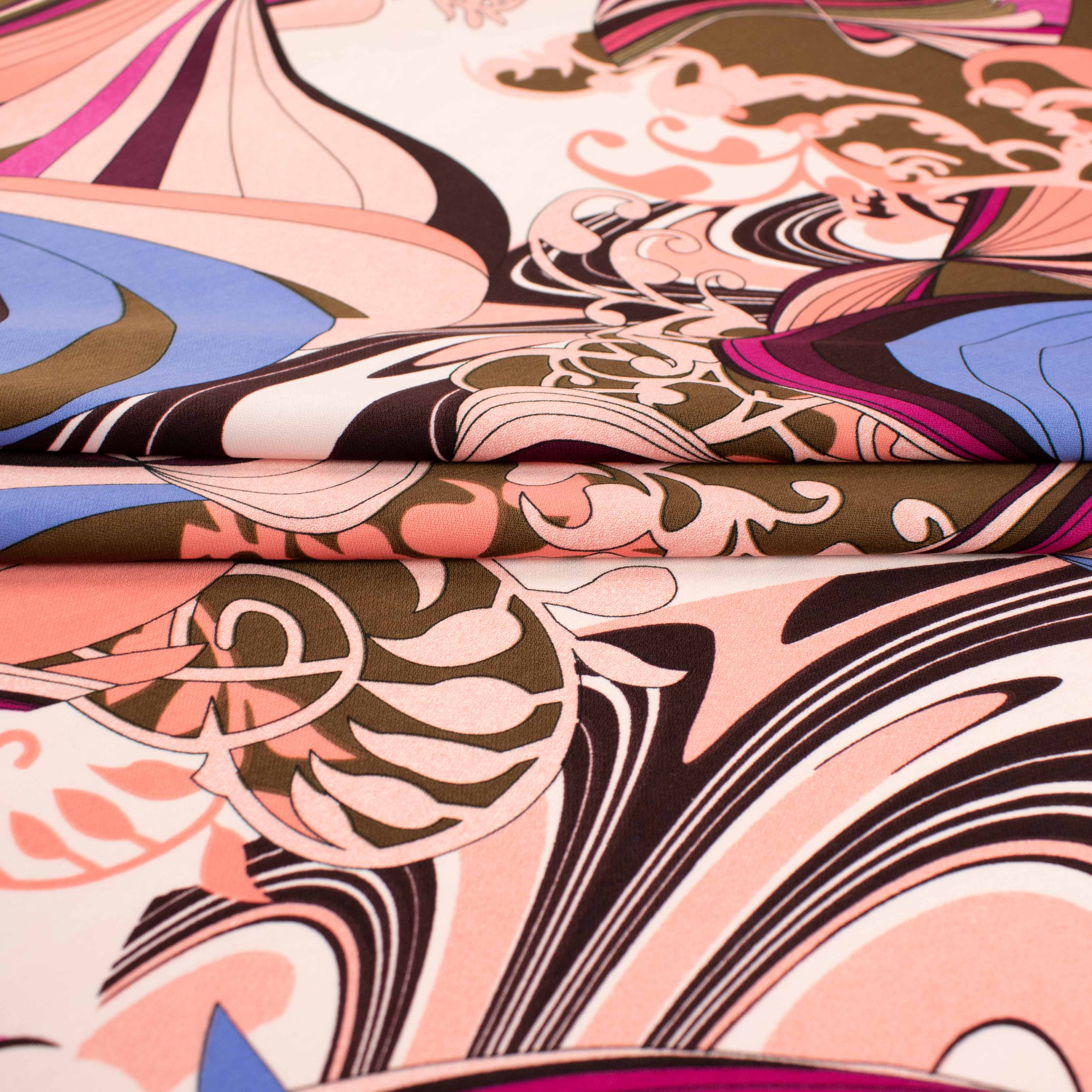 Ice Wash Prints Design-690 Pink & Blue - Image 4