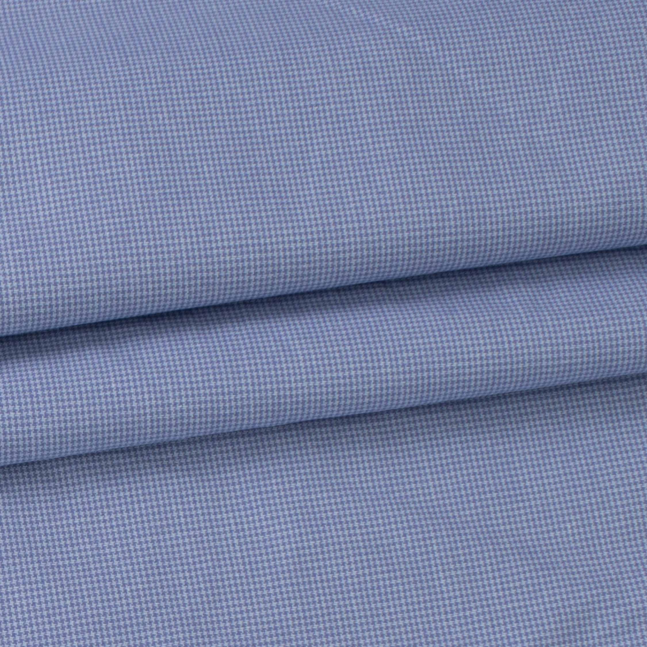 Japanese Blue Micro Houndstooth Suiting - Image 2