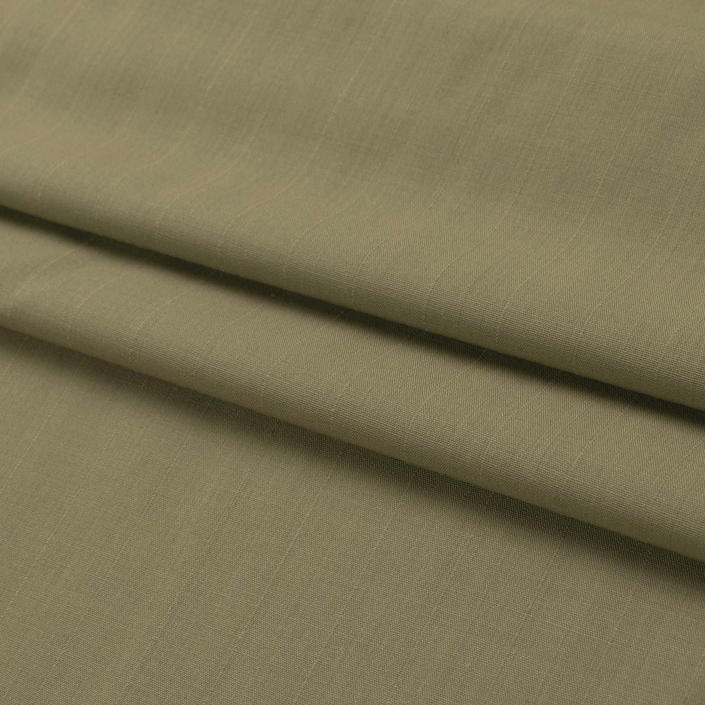 Japanese Light to Medium Weight Twill Suiting - Khaki - Image 2