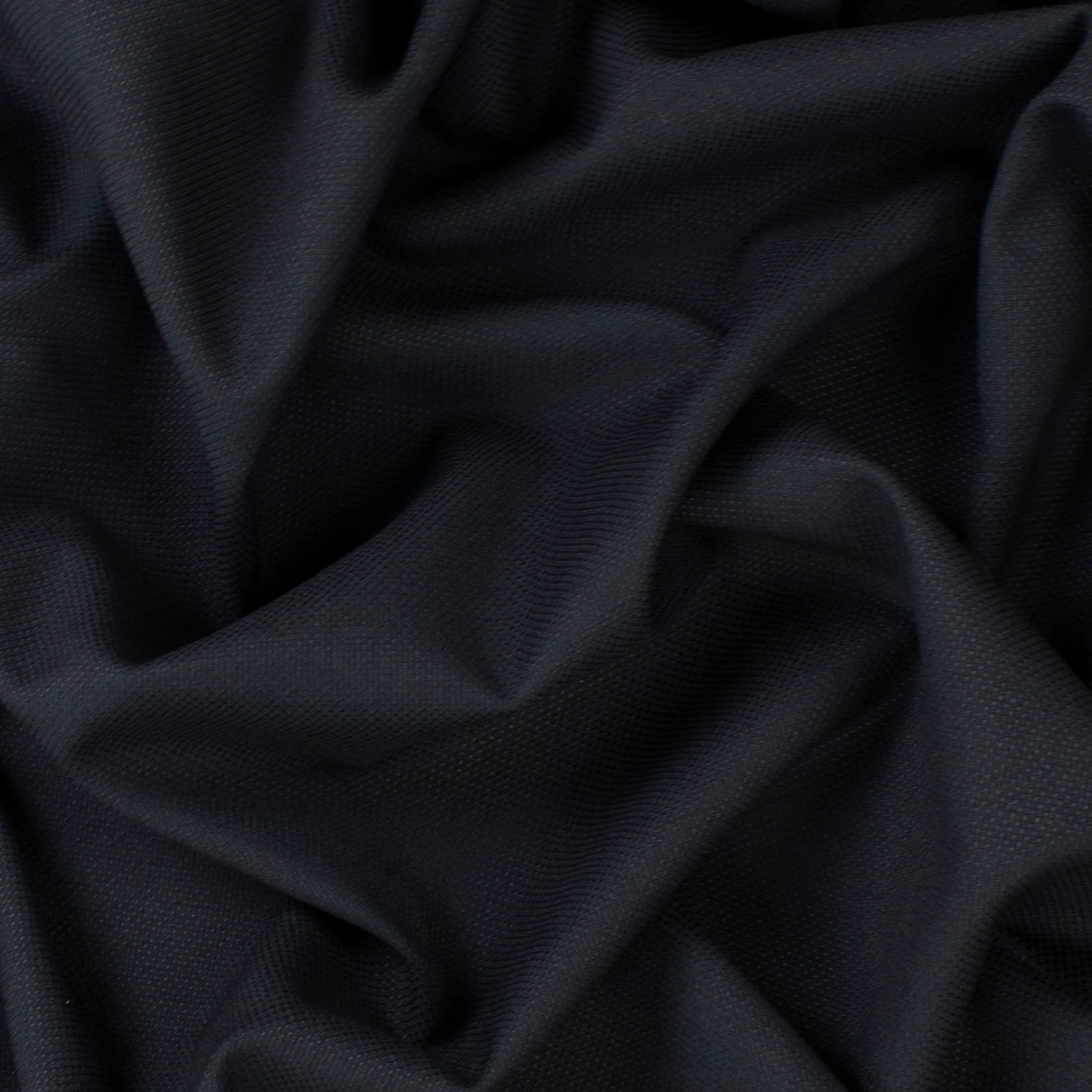 Japanese Nikkei Crepe Suiting - Design-40529 Black Navy