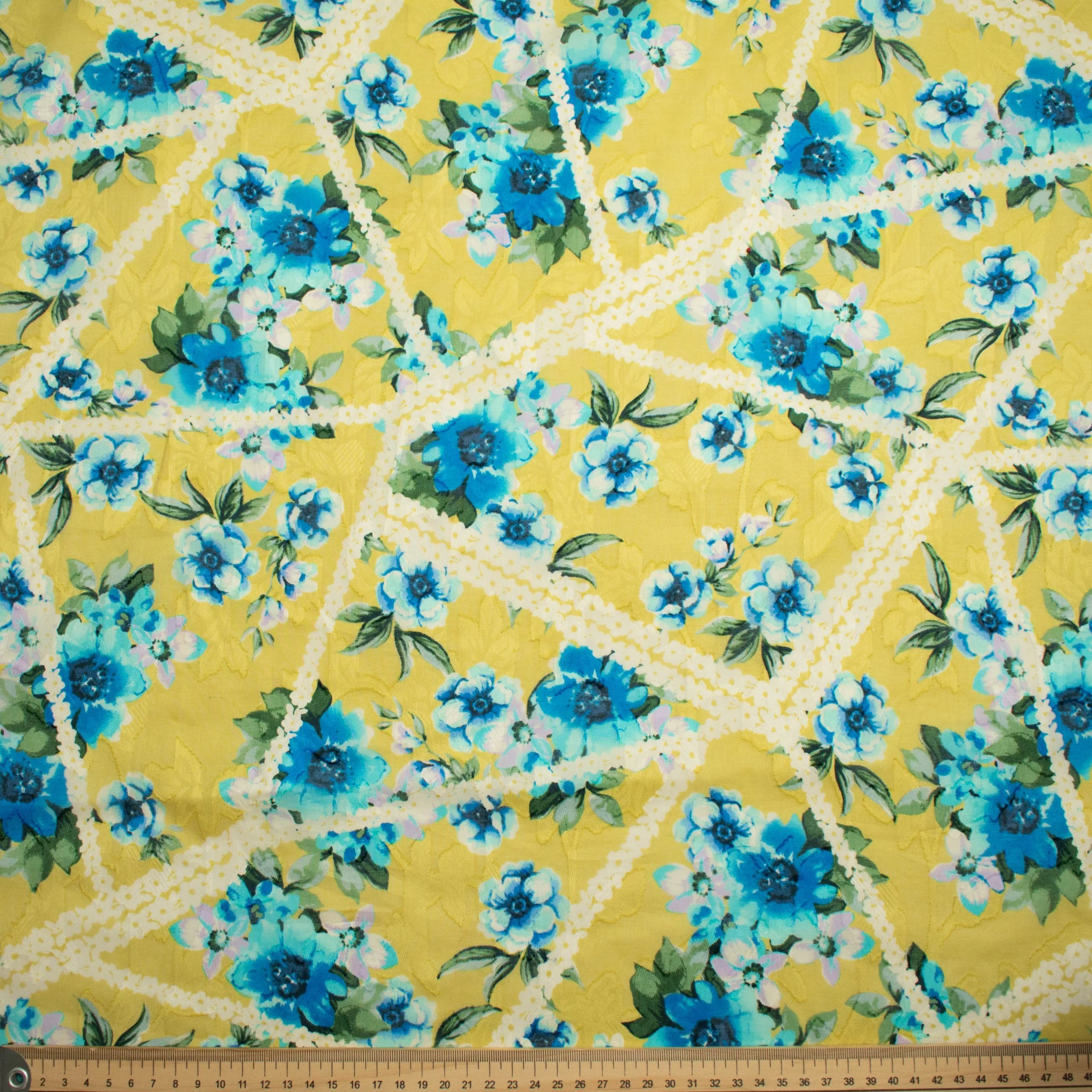 Japanese Pure Cotton Lawn Jacquard Embossed Floral Prints Design-25 - Image 2