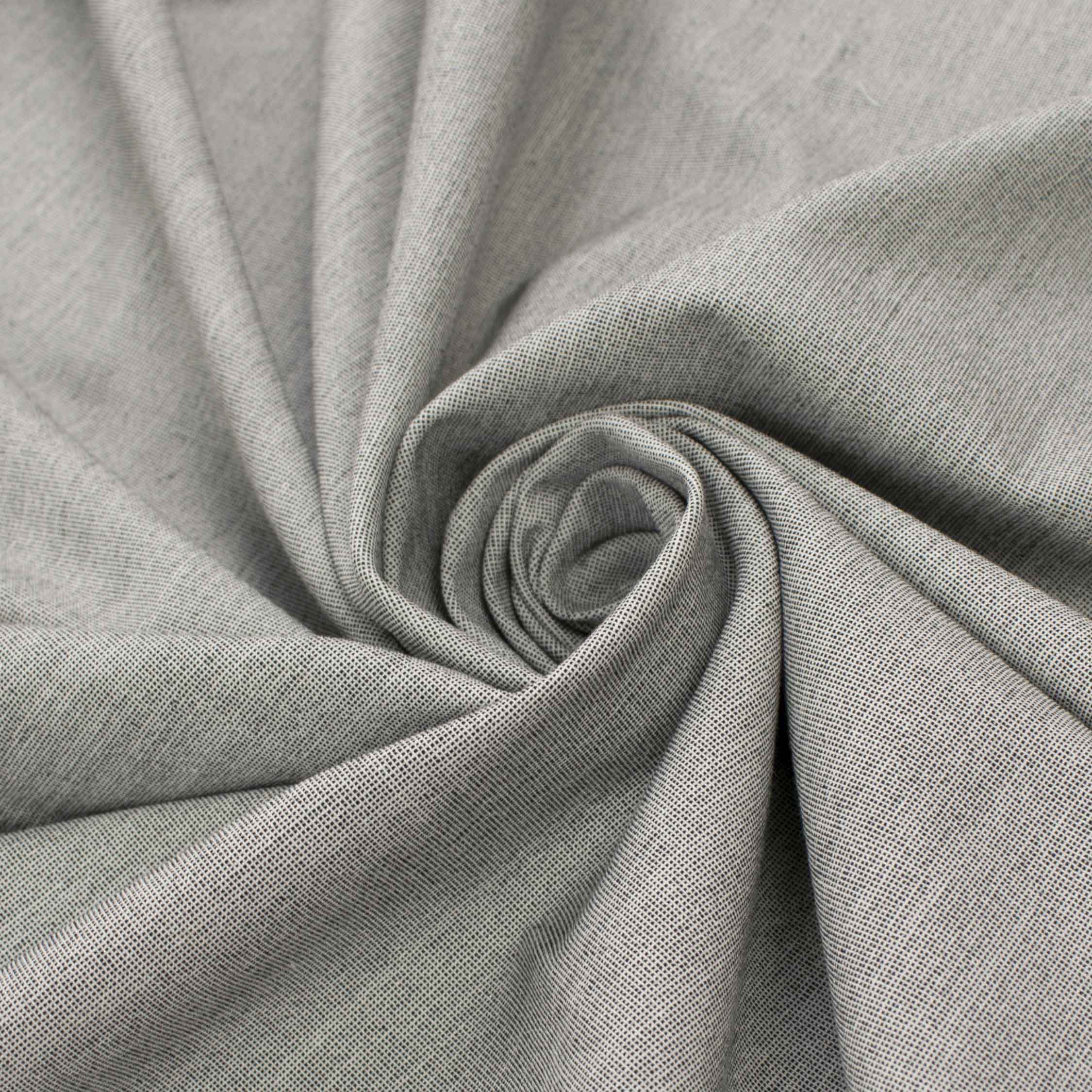 Japanese Slight Stretch Suiting - Black & White Fine Micro-texture Weave - Image 2