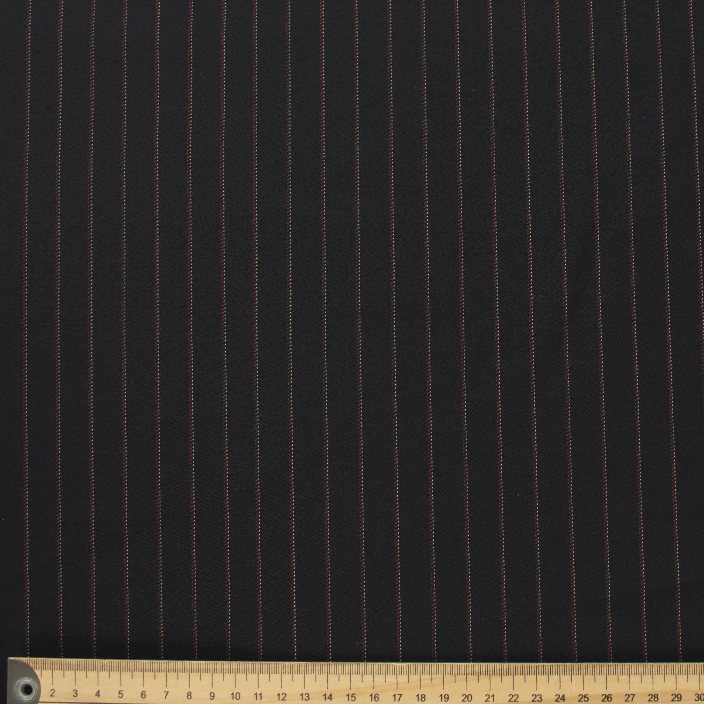 Japanese Nikkei Suiting Red Pinstripe on Black - Image 4