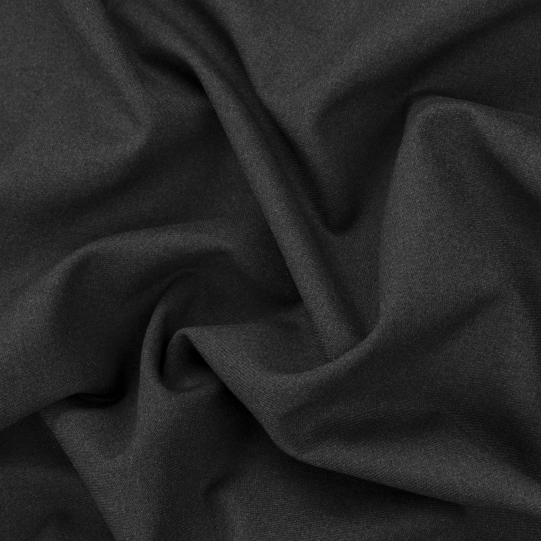 Japanese Wool Blend Suiting Medium Weight Design-13 Dark Grey - Image 3