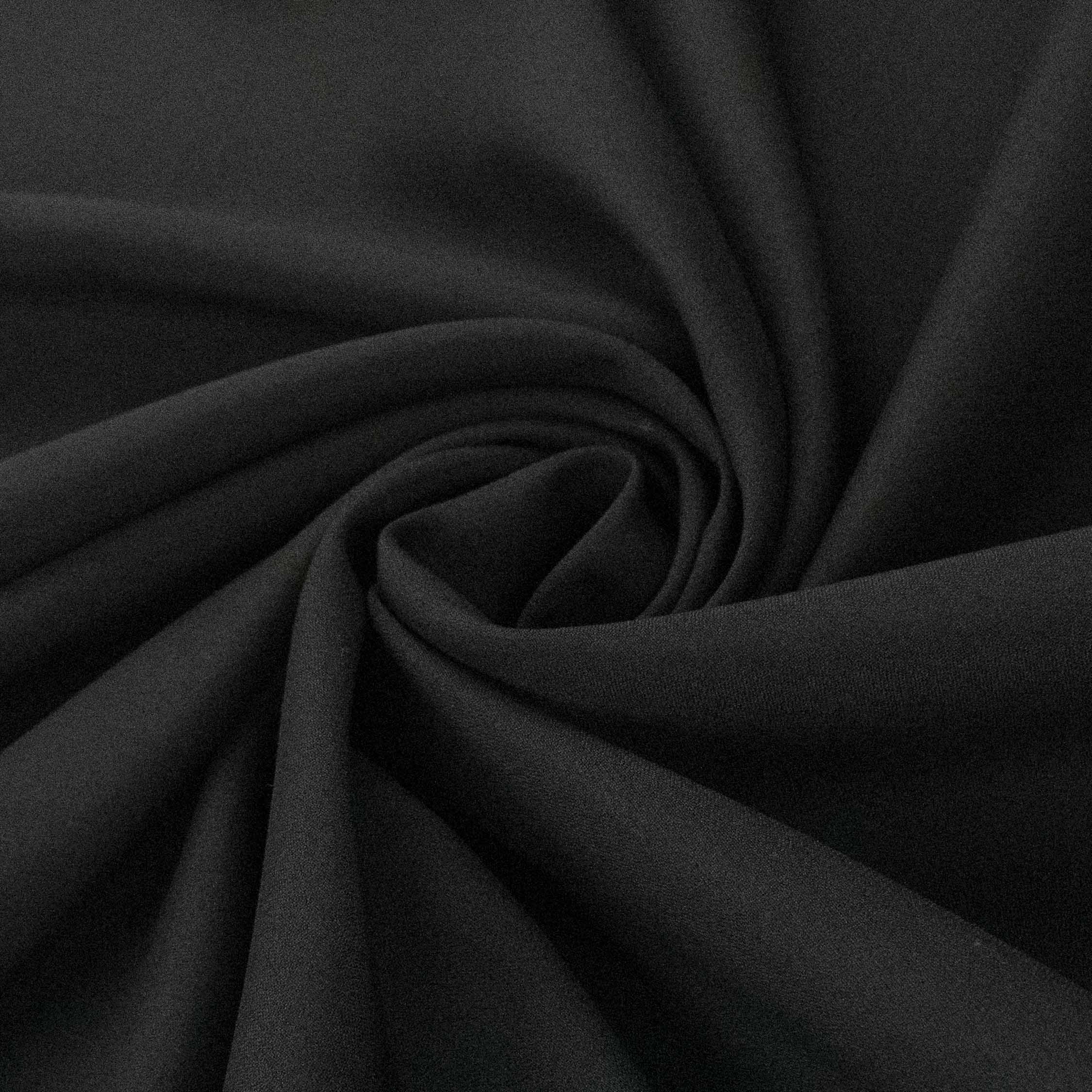 Japanese Wool Blend Suiting Medium Weight Design-2 Black - Image 2