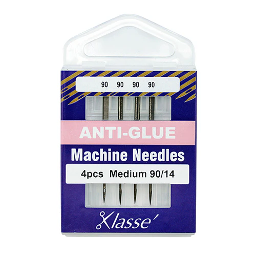 Klasse Sewing Machine Needles Anti-Glue Size 90/14 - 4 Per Cassette