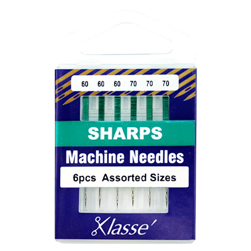 Klasse Sewing Machine Needles Sharp Mix 60/70 - 6 Per Cassette