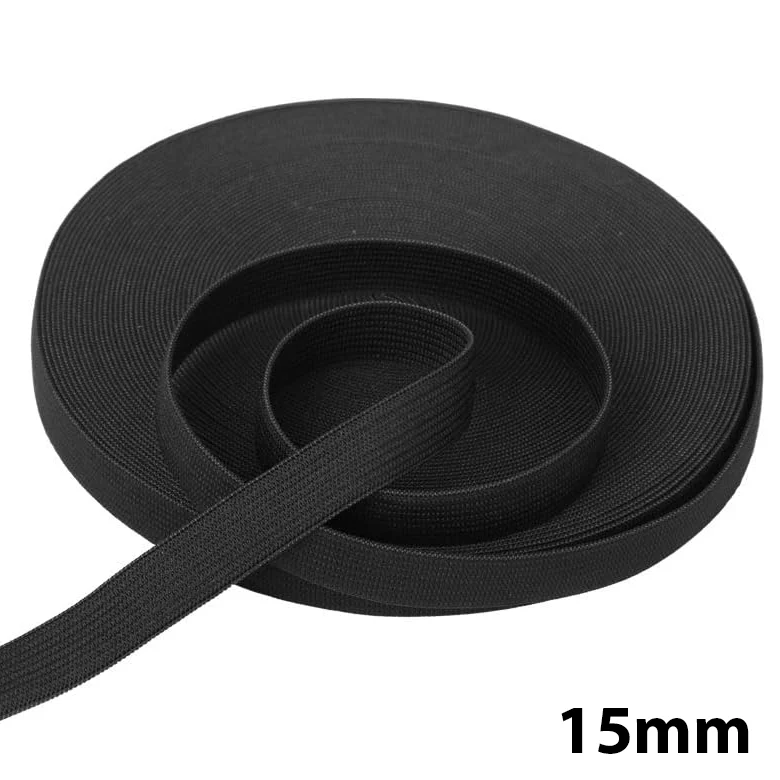 Knitted Elastic Black & White - 30M Roll - Image 14