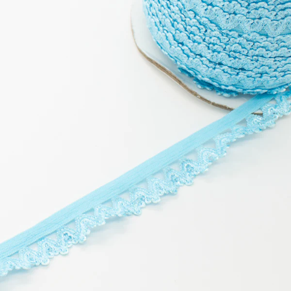 Scalloped Edged Coloured Elastic-10mm - Image 38