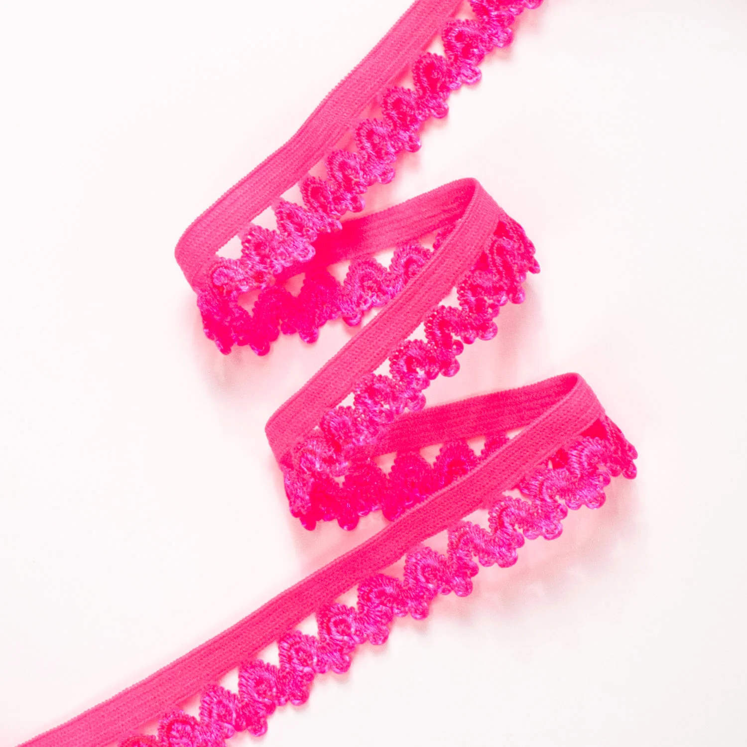 Scalloped Edged Coloured Elastic-10mm - Image 42