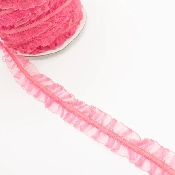 Frilled Organza Elastic Lace Trim 25mm -  Design 2 - Image 22