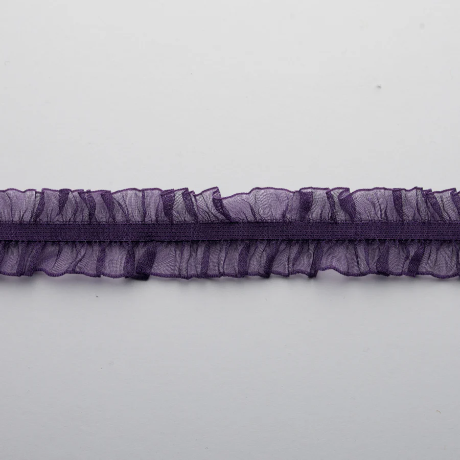 Frilled Organza Elastic Lace Trim 25mm -  Design 2 - Image 9